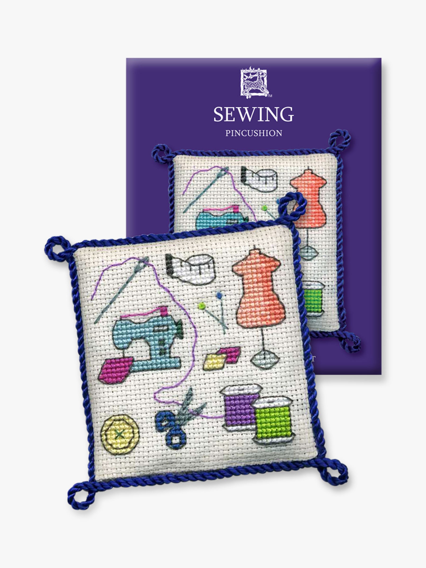 Textile Heritage Sewing Pattern Pin Cushion Cross Stitch Kit