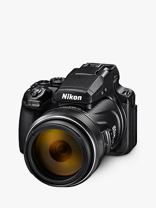 Nikon COOLPIX P1000 Bridge Camera, 16MP, 4K UHD, 125x Optical Zoom, Wi-Fi, Bluetooth, 3.2" Vari-Angle LCD Screen