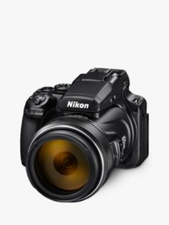 Nikon COOLPIX P1000 Bridge Camera, 16MP, 4K UHD, 125x Optical Zoom, Wi-Fi, Bluetooth, 3.2" Vari-Angle LCD Screen
