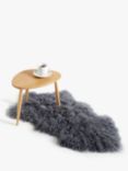 John Lewis Sheepskin Mongolian Rug, Grey