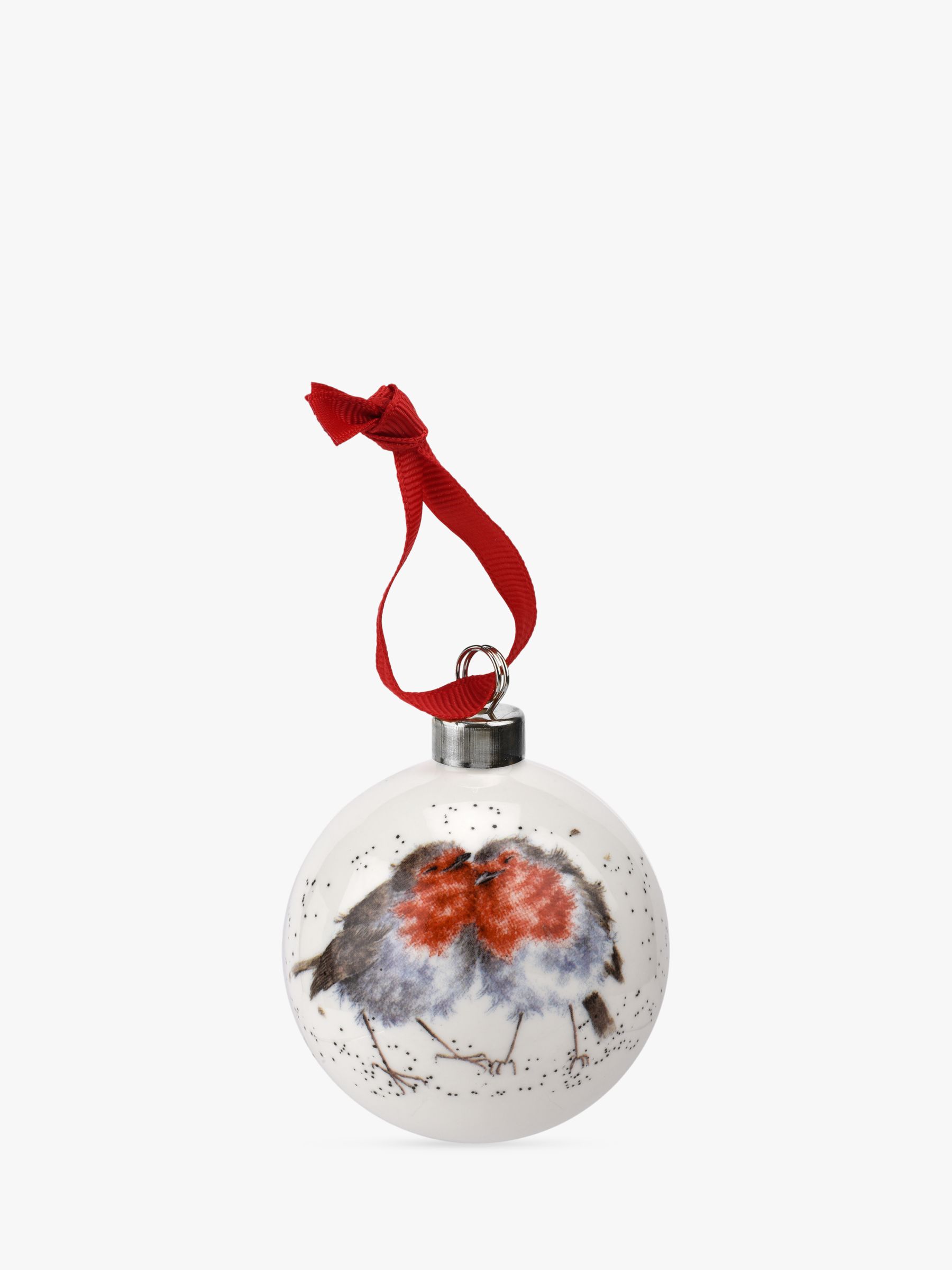 Royal Worcester Wrendale Robin Christmas Tree Bauble