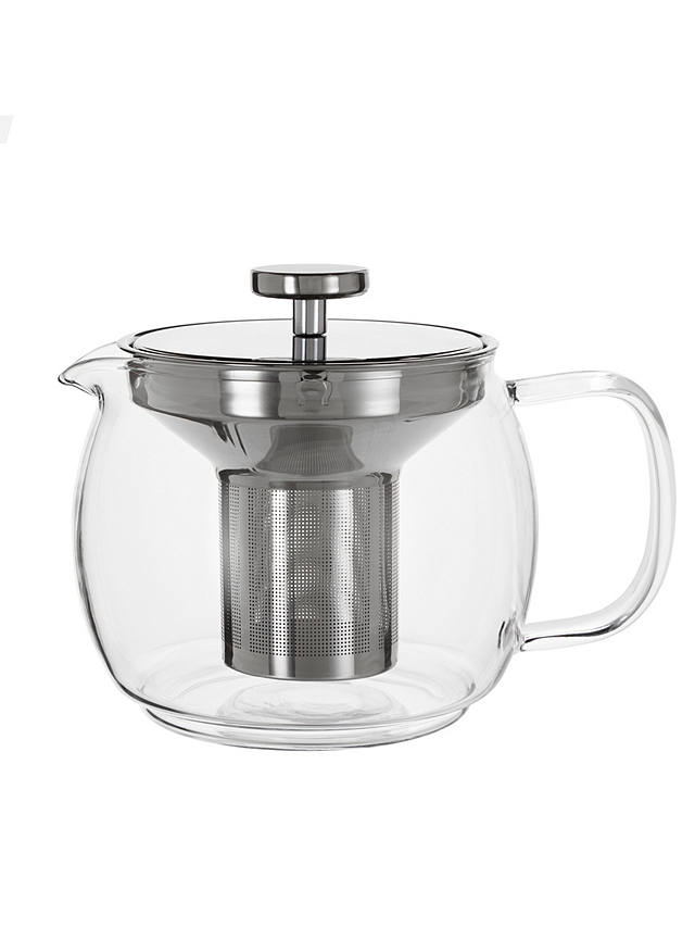 John Lewis & Partners Glass Teapot with Infuser, 1.2L