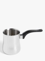 John Lewis Stainless Steel Coffee Pot & Milk Frother Jug