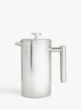 John Lewis Double Wall Stainless Steel Cafetiere, 8 Cup, 1L