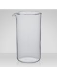 John Lewis & Partners 3 Cup Cafetiere Glass Beaker, 350ml, Clear