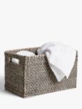 John Lewis Fusion Dark Rattan Open Basket, Large