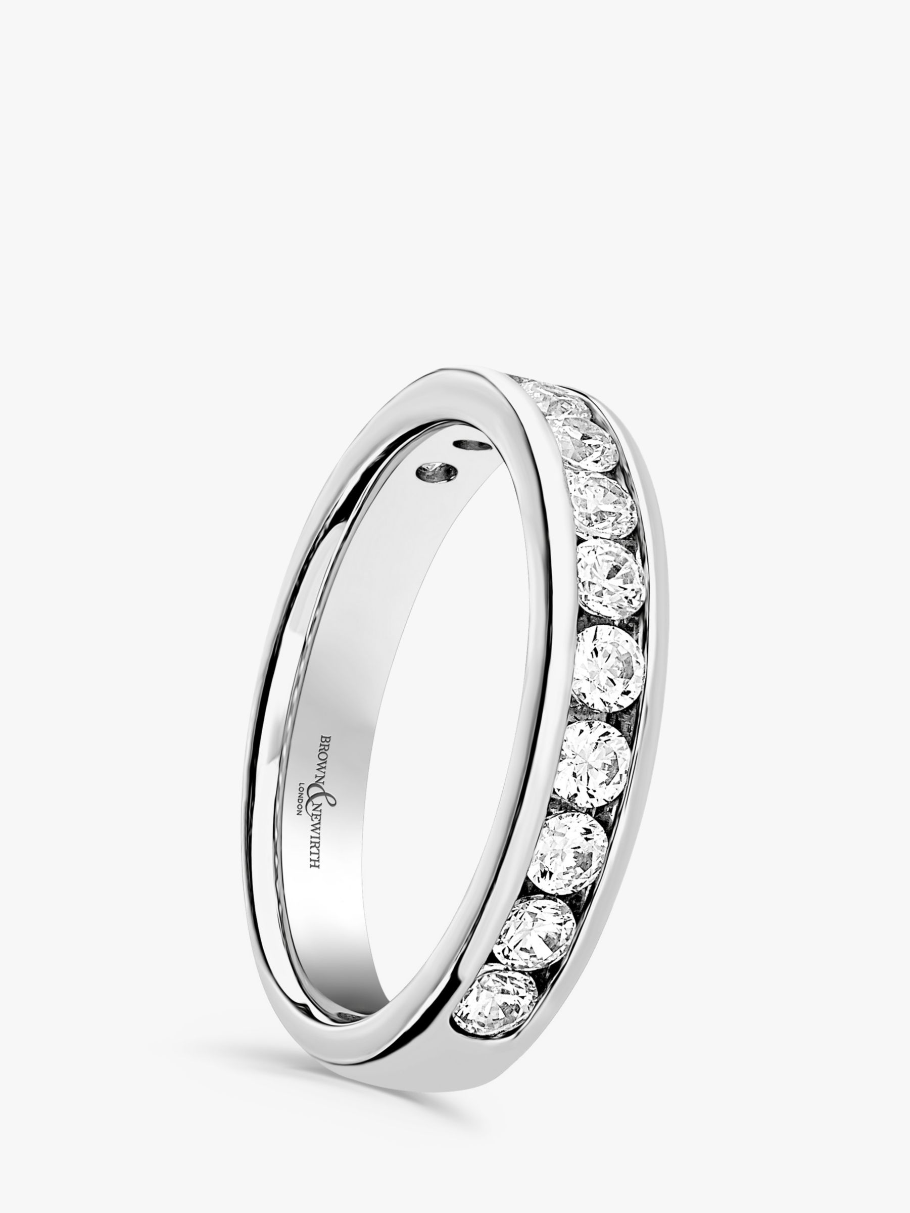 Brown & Newirth Platinum Diamond Half Eternity Ring, 0.75ct