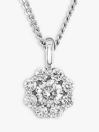 Brown & Newirth 9ct White Gold Diamond Pendant Necklace, 0.20ct