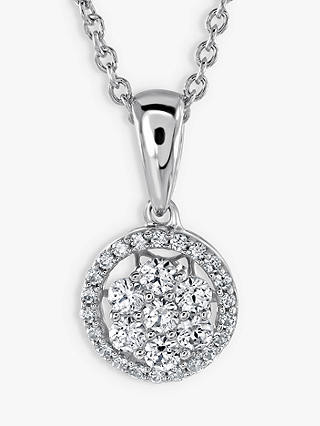 Brown & Newirth 18ct White Gold Diamond Pendant Necklace, 0.36ct