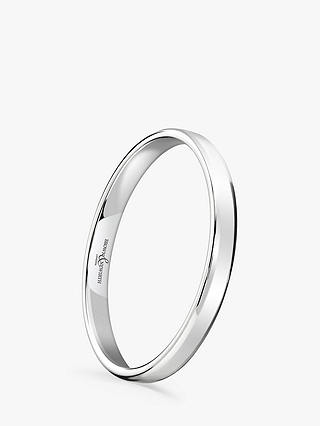 Brown & Newirth Women's Platinum 2mm Softened Court Shape Wedding Ring, L