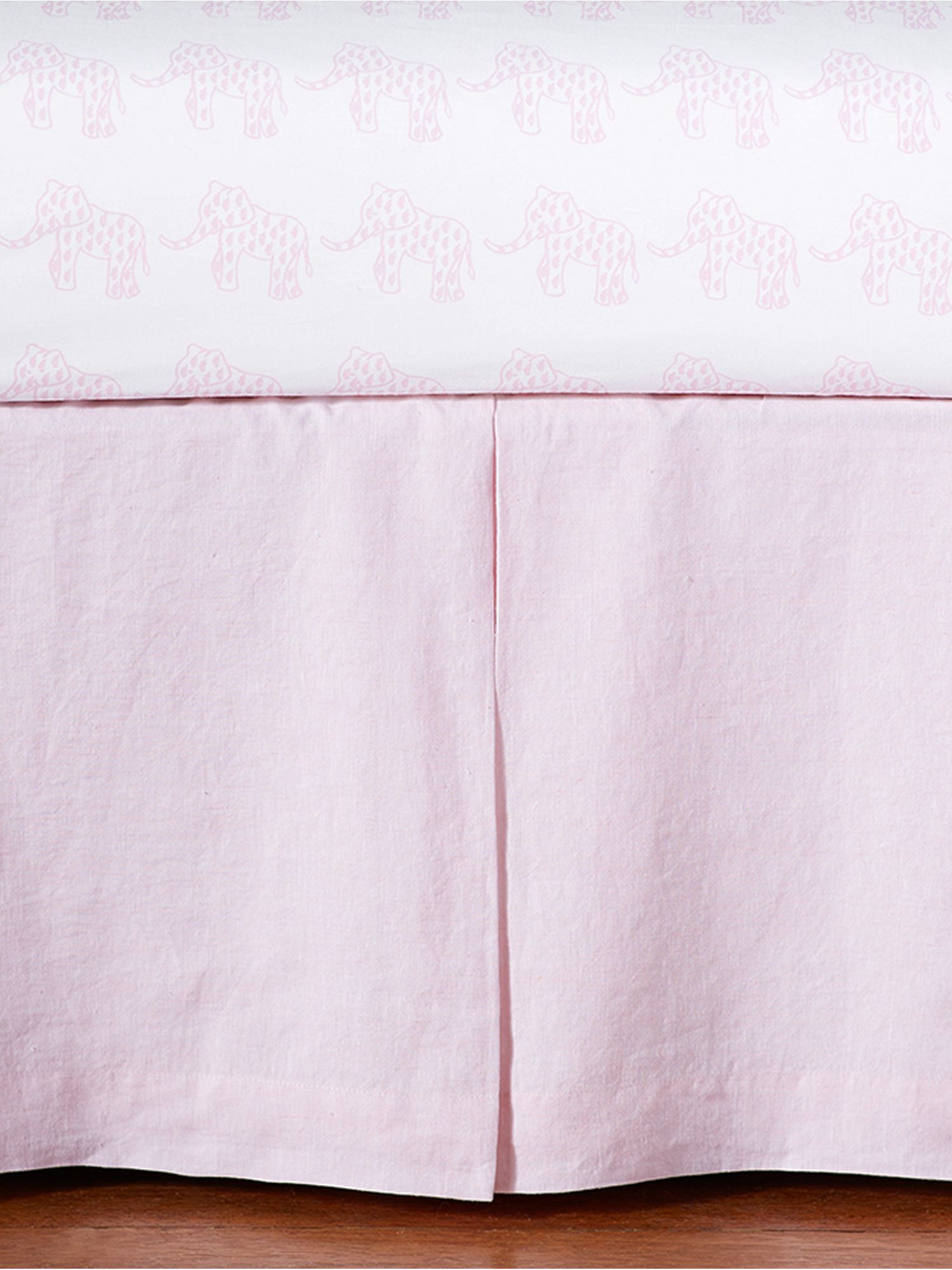 Pottery Barn Kids Belgian Linen Crib Skirt Pink At John Lewis