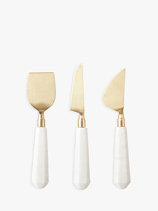 west elm Marble and Brass Cheese Knives