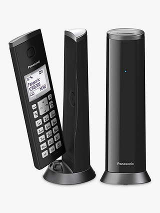 Panasonic KX-TGK222EB Digital Cordless Telephone with 1.5" LCD Screen, Nuisance Call Blocker and Answering Machine, Twin DECT, Black