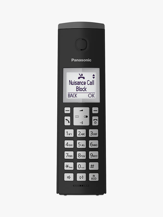Panasonic KX-TGK222EB Digital Cordless Telephone with 1.5" LCD Screen, Nuisance Call Blocker and Answering Machine, Twin DECT, Black