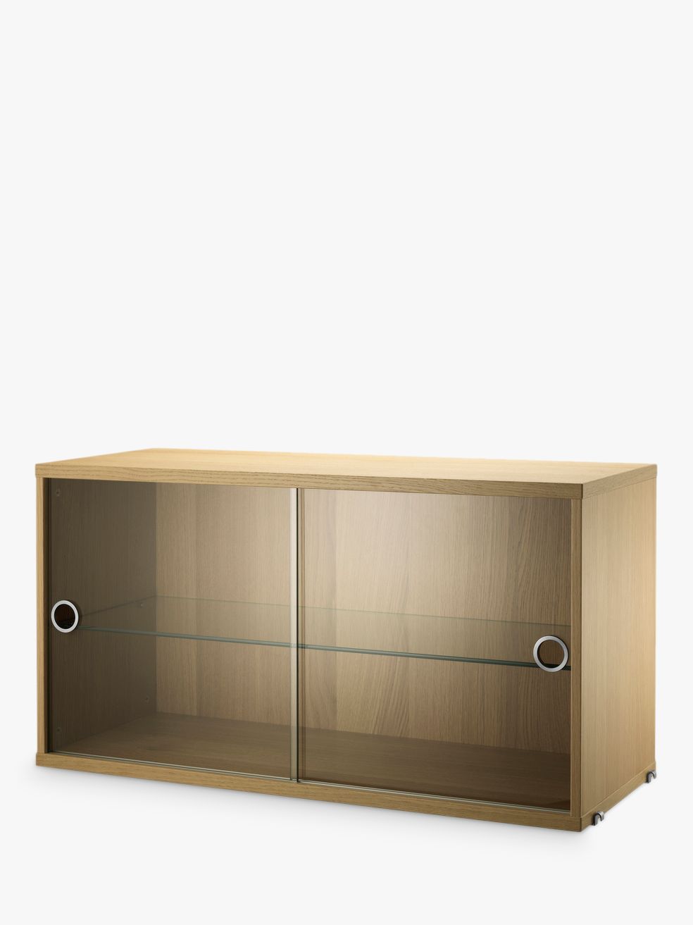 string Storage Cabinet Section with Glass Sliding Doors review