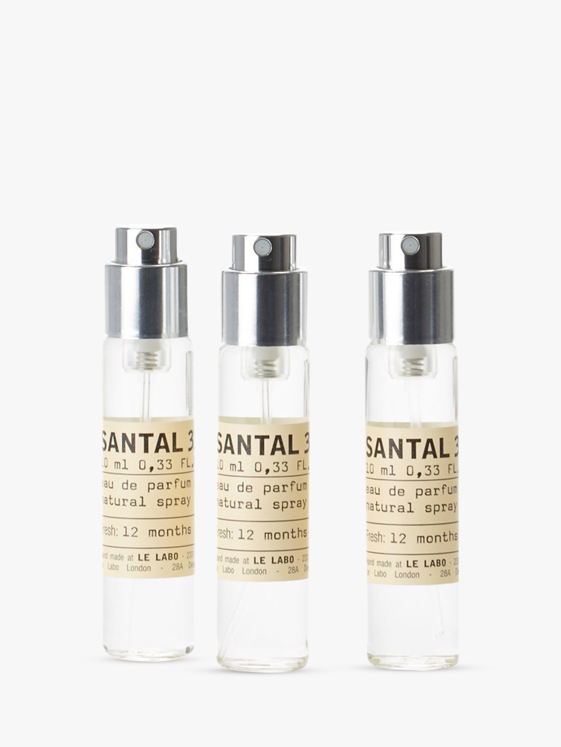 Le Labo Santal 33 Eau de Parfum Travel Refill, 3 x 10ml at John Lewis ...