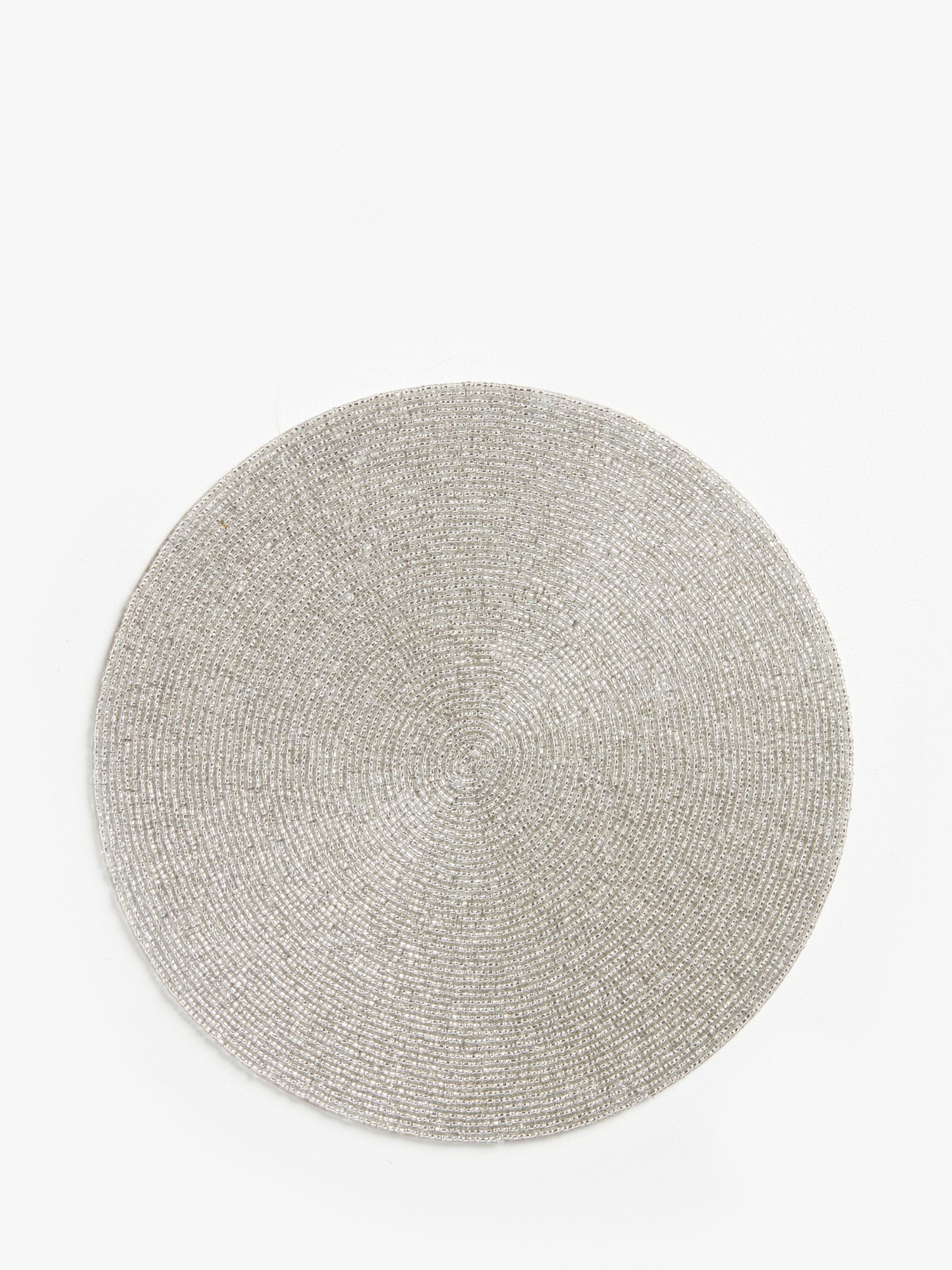 John Lewis Partners Round Beaded Placemats Set Of 4 At John