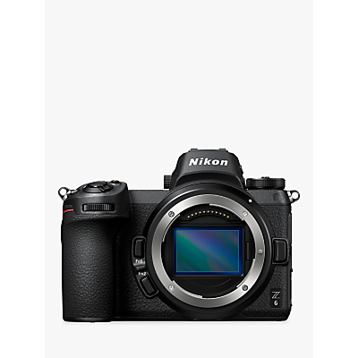 Nikon Z6 Compact System Camera, 4K UHD, 24.5MP, Wi-Fi, Bluetooth, OLED EVF, 3.2 Tiltable Touch Screen, Body Only