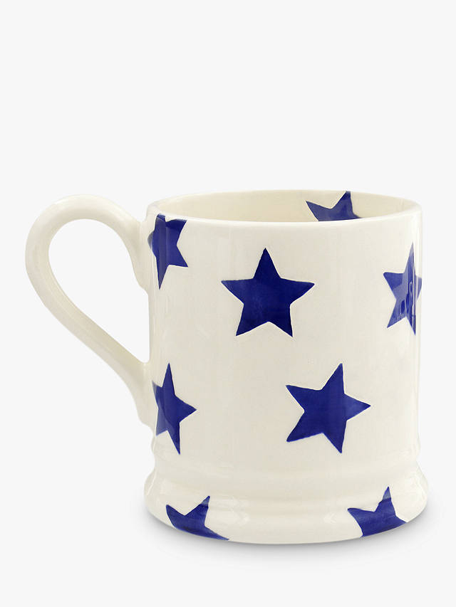 Emma Bridgewater Blue Star 'Daddy' Half Pint Mug, White/Blue, 284ml