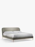 John Lewis Show-Wood Upholstered Bed Frame, Super King Size, Soft Touch Chenille Grey