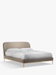 John Lewis Show-Wood Upholstered Bed Frame, King Size, Soft Touch Chenille Mole