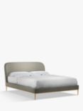 John Lewis Show-Wood Upholstered Bed Frame, King Size, Soft Touch Chenille Grey