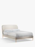 John Lewis Show-Wood Upholstered Bed Frame, Double, Cotton Effect Beige