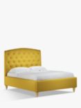 John Lewis Rouen Upholstered Bed Frame, Double, Brushed Tweed Mustard