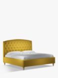 John Lewis Rouen Upholstered Bed Frame, Super King Size, Brushed Tweed Mustard