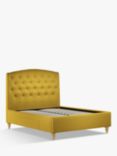 John Lewis Rouen 2 Drawer Storage Upholstered Bed Frame, Double, Brushed Tweed Mustard
