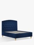 John Lewis Rouen 2 Drawer Storage Upholstered Bed Frame, Double, Deep Velvet Royal Blue