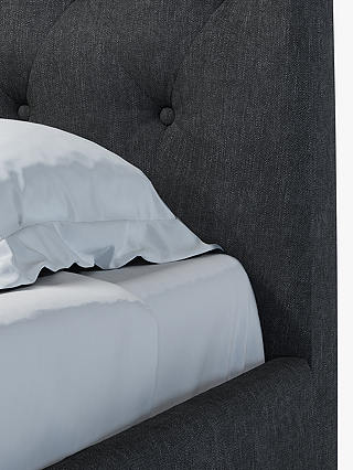 John Lewis & Partners Rouen Upholstered Bed Frame, King Size, Erin Charcoal