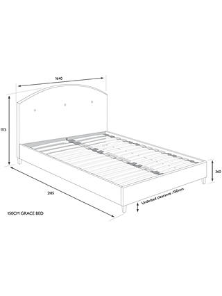 Grace Upholstered Bed Frame King Size, Dimensions Of A King Bed Frame