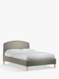 John Lewis Grace Upholstered Bed Frame, Double, Soft Touch Chenille Grey