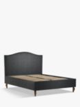 John Lewis Charlotte Upholstered Bed Frame, King Size, Soft Touch Chenille Charcoal
