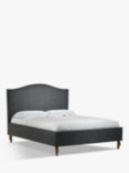 John Lewis Charlotte Upholstered Bed Frame, King Size, Soft Touch Chenille Charcoal