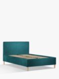 John Lewis Emily 2 Drawer Storage Upholstered Bed Frame, Double, Deep Velvet Teal