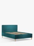 John Lewis Emily 2 Drawer Storage Upholstered Bed Frame, King Size, Deep Velvet Teal
