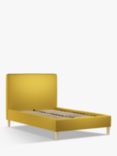 John Lewis Emily Upholstered Bed Frame, Small Double, Brushed Tweed Mustard