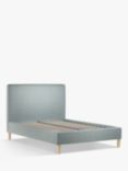 John Lewis Emily Upholstered Bed Frame, Double, Soft Touch Chenille Duck Egg