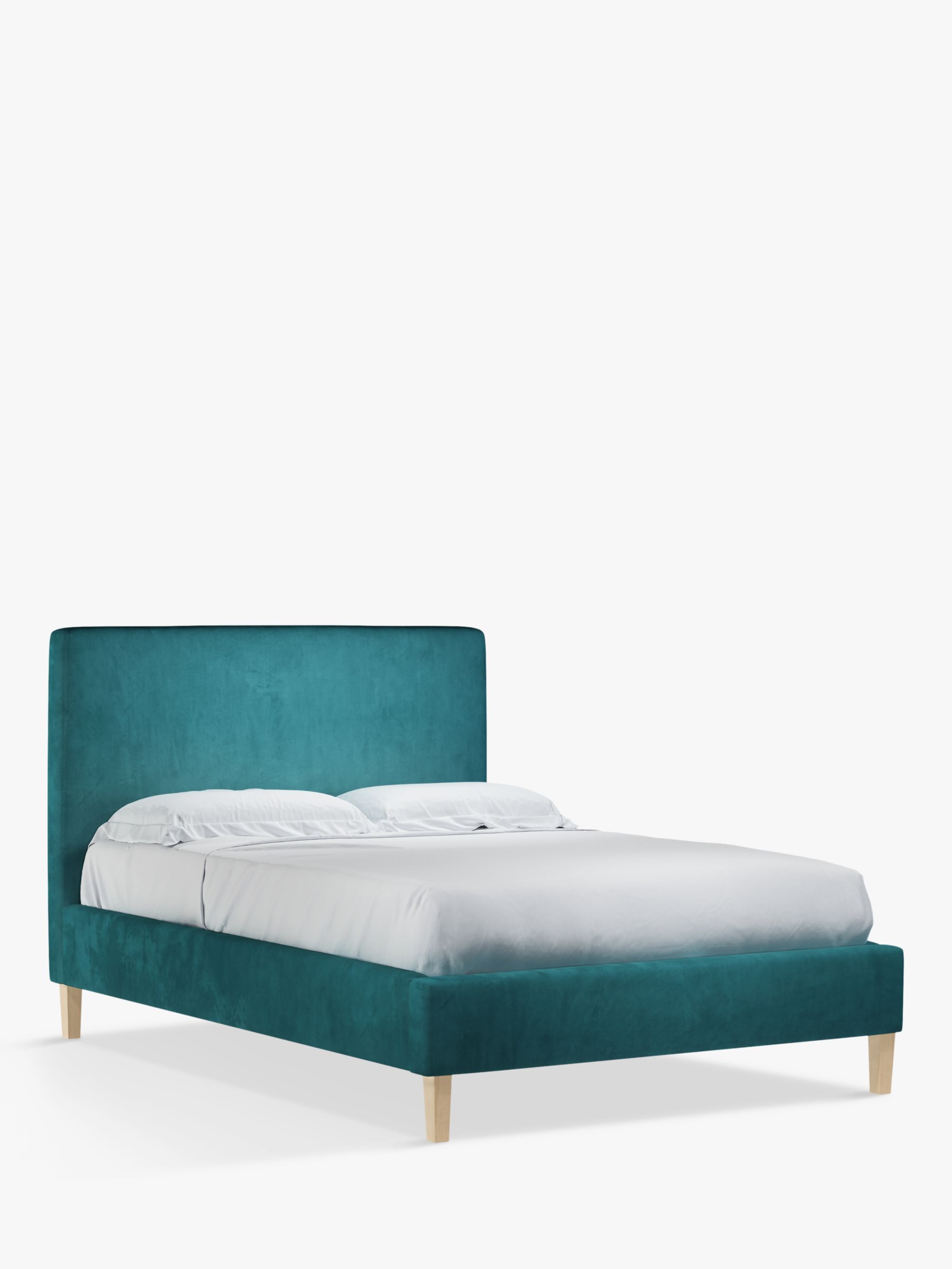 Teal queen bed deals frame