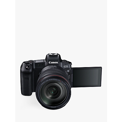 Canon EOS R Compact System Camera with RF 24-105mm IS USM Lens, 4K Ultra HD, 30.3MP, Wi-Fi, Bluetooth, OLED EVF, 3.1 Vari-Angle Touch Screen with EF Mount Adapter