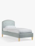 John Lewis Grace Child Compliant Upholstered Bed Frame, Single, Soft Touch Chenille Duck Egg