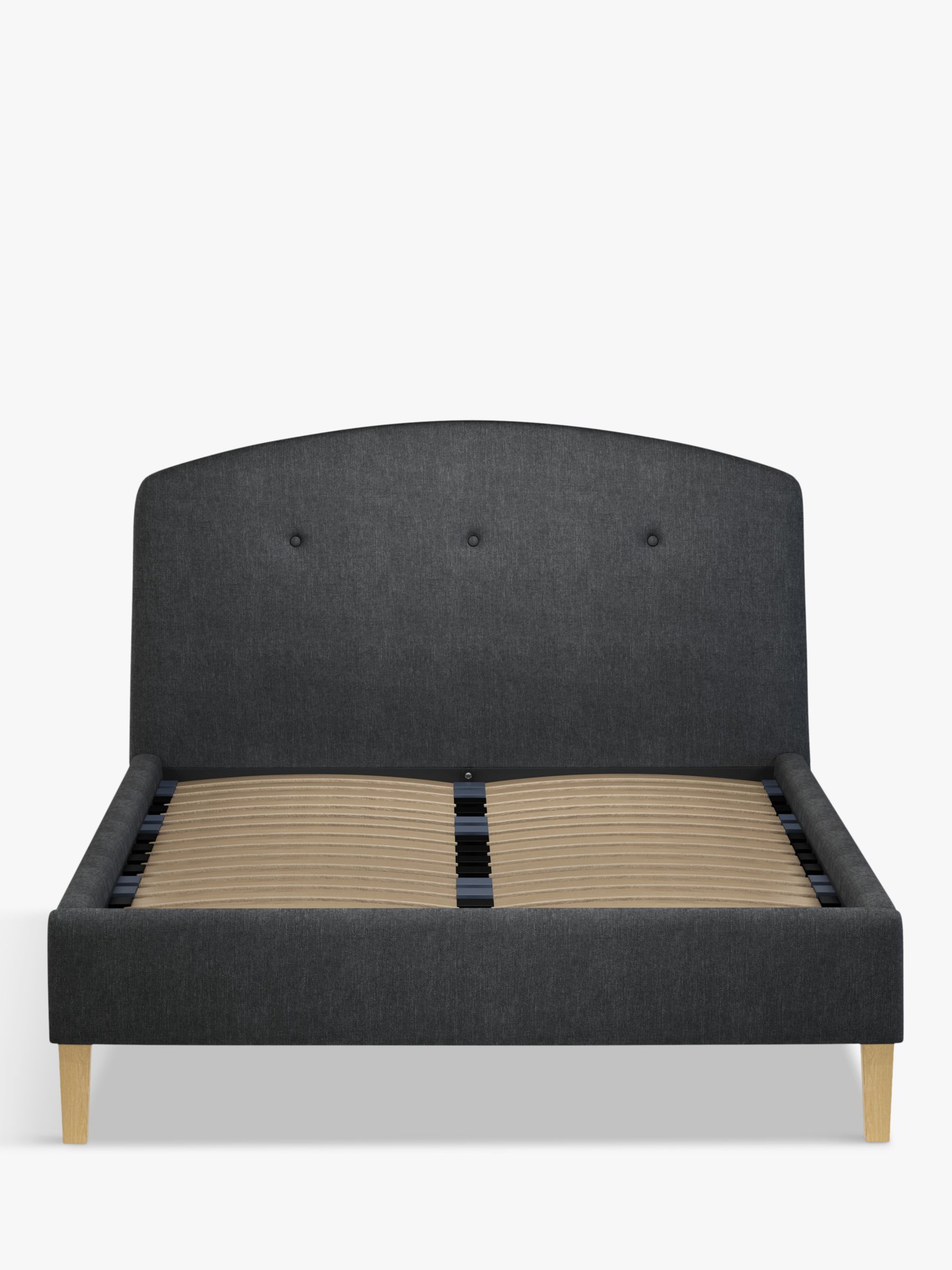 John Lewis Grace Upholstered Bed Frame, Double, Soft Touch Chenille ...