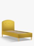 John Lewis Grace Child Compliant Upholstered Bed Frame, Single, Brushed Tweed Mustard