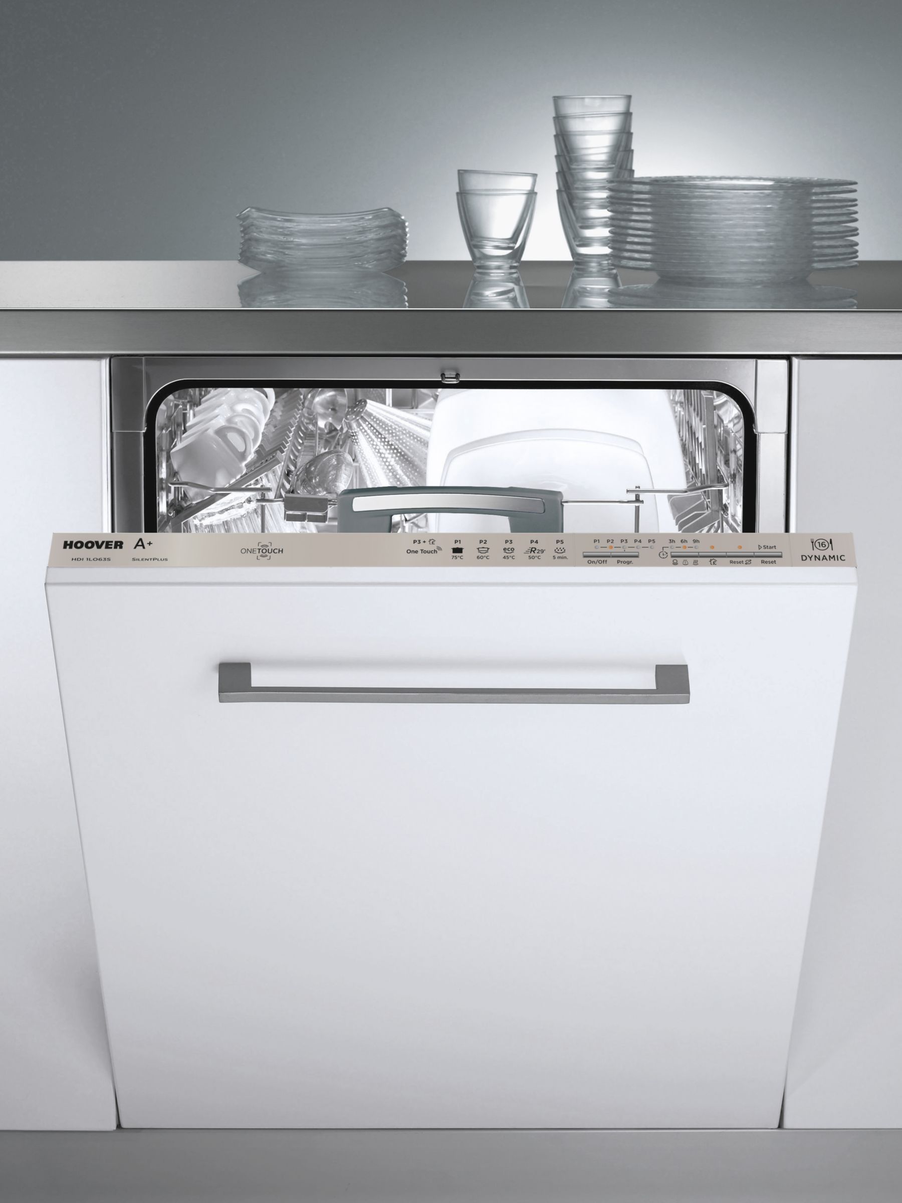 Hoover HDI1LO38B-80 Integrated Dishwasher, A+ Energy Rating, White