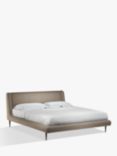 John Lewis Mid-Century Sweep Upholstered Bed Frame, Super King Size, Soft Touch Chenille Mole