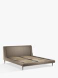 John Lewis Mid-Century Sweep Upholstered Bed Frame, Super King Size, Soft Touch Chenille Mole
