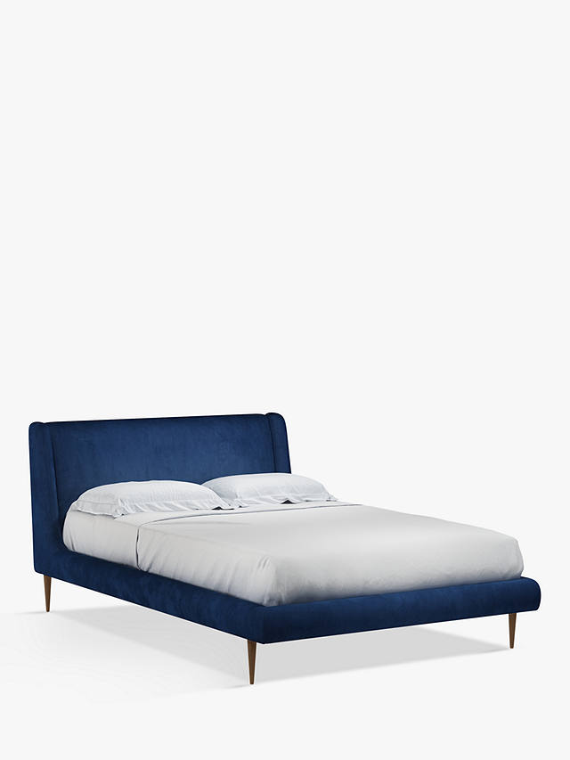 John Lewis Partners Mid Century Sweep, Blue Bed Frame Double
