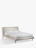 John Lewis Mid-Century Sweep Upholstered Bed Frame, King Size, Cotton Effect Beige